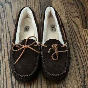 Men’s UGG moccasin slippers.